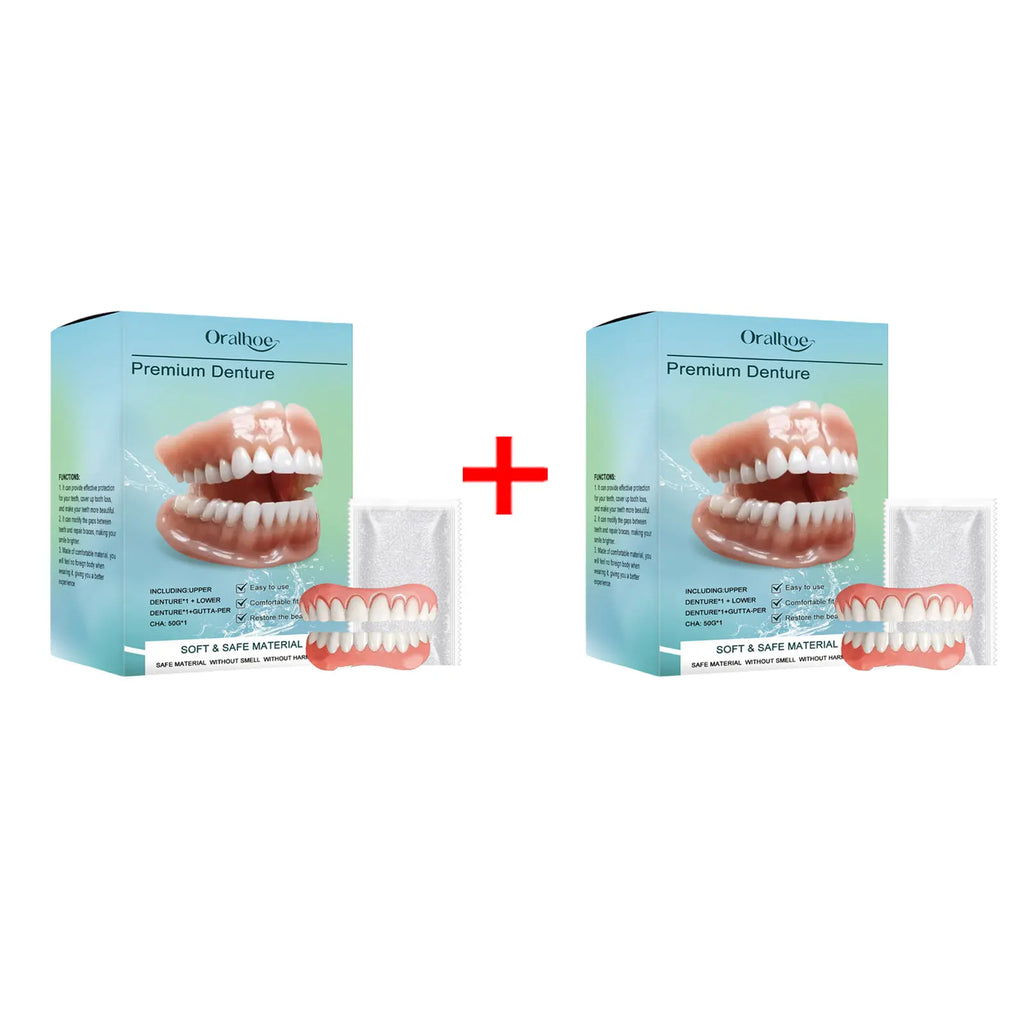 Temporary Cosmetic Denture Set for Smile Improvement