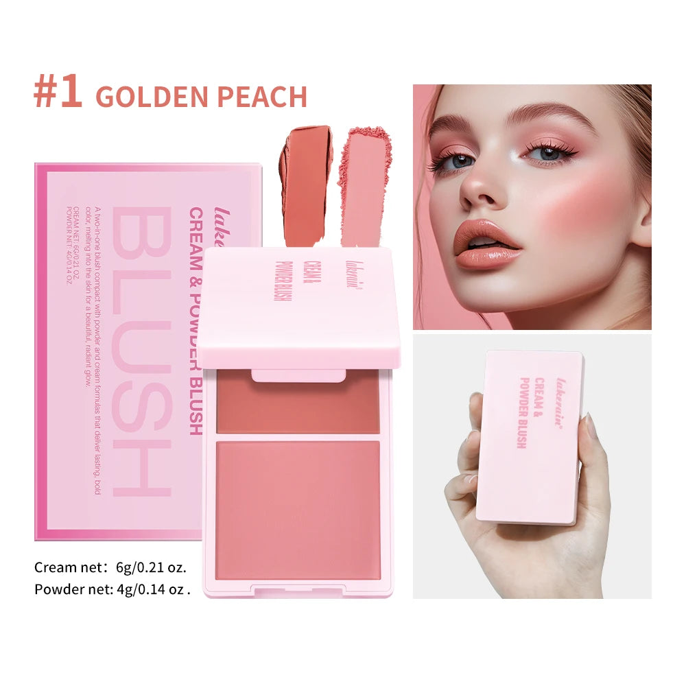 2-in-1 Cream and Powder Blush Palette - 21