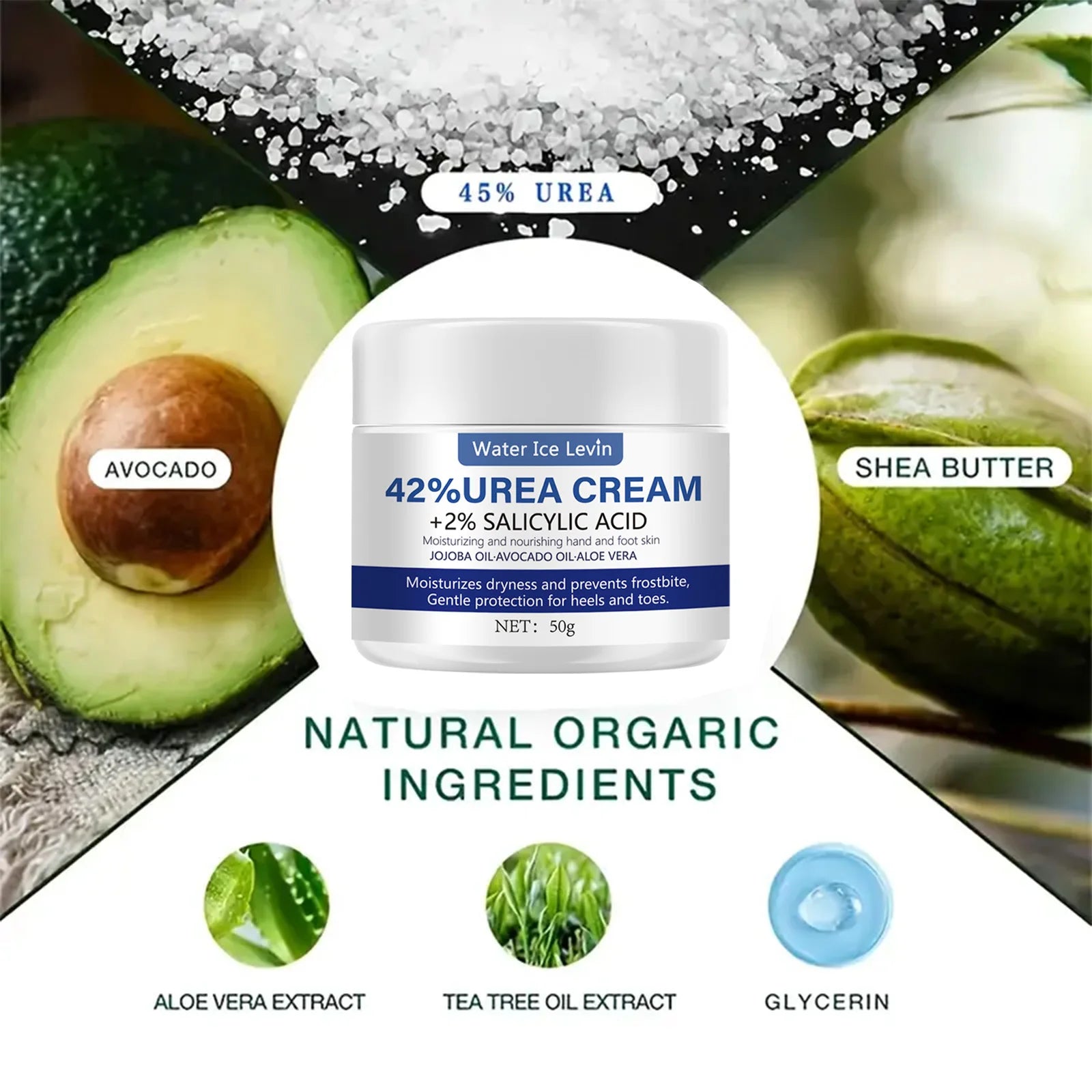 42% Urea Foot Cream Moisturizing Exfoliating Heel Repair Treatment - 4