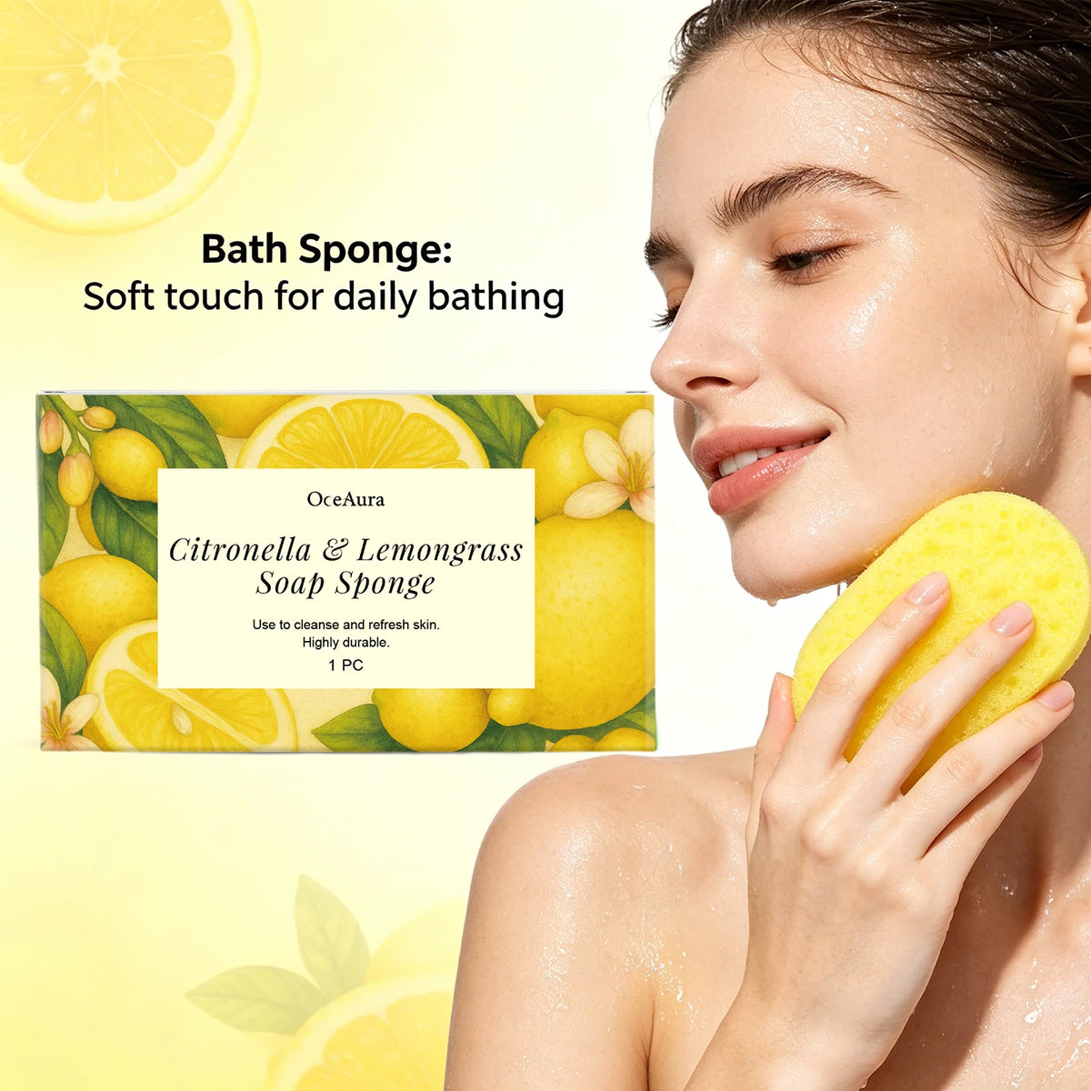 Exfoliating Bath Sponge for Daily Body Cleansing and Skin Refreshing