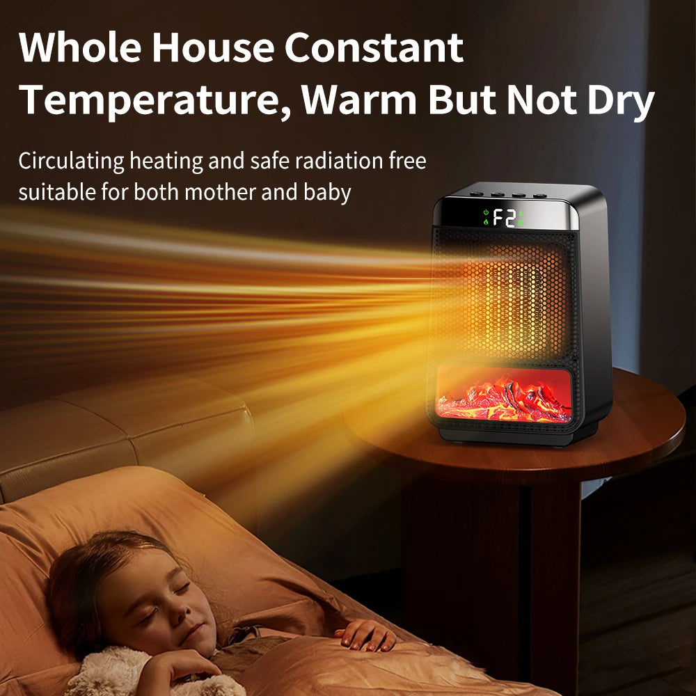 Portable Electric Space Heater with Flame Effect - 17