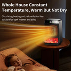 Portable Electric Space Heater with Flame Effect