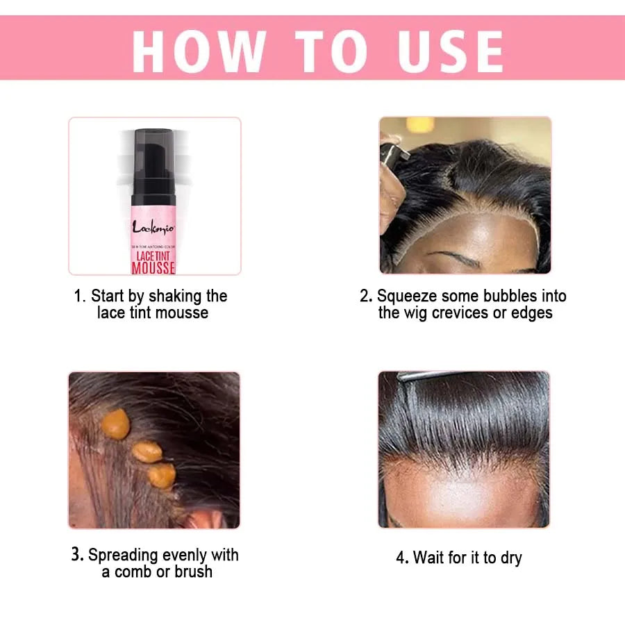 100ml Lace Tint Mousse Wig Frontal Coloring Spray - 5