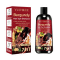 7 In 1 Burgundy Hair Dye Shampoo Instant Gray Coverage 100ml