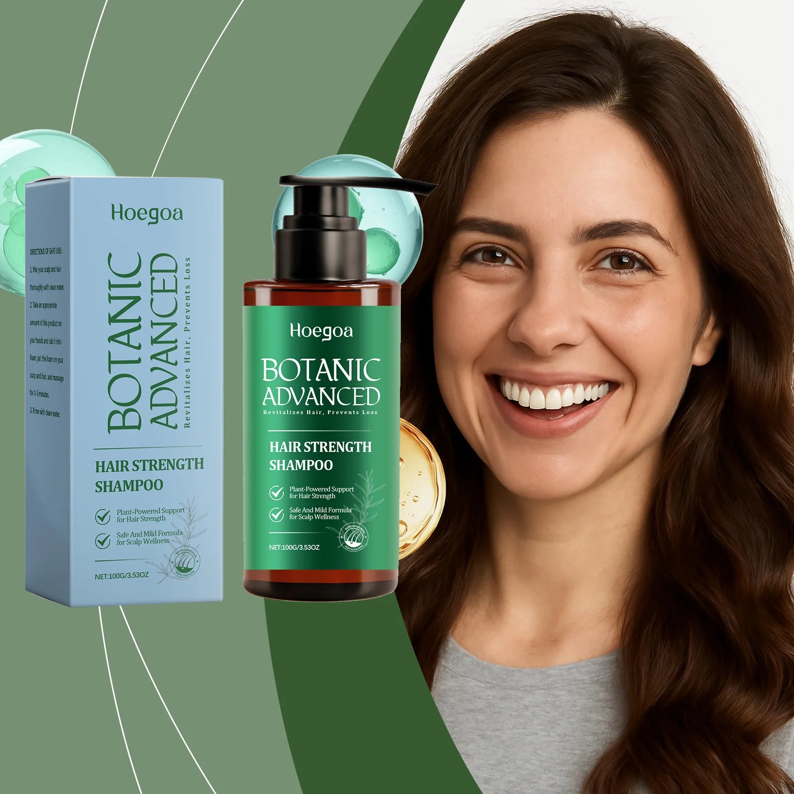 Botanic Hair Strength Shampoo for Scalp Care and Anti Hair Loss 100g