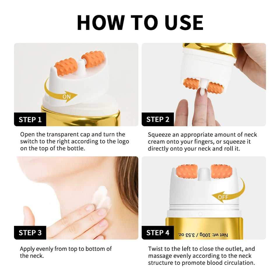 Firming and Lifting Neck Cream with Roller Applicator