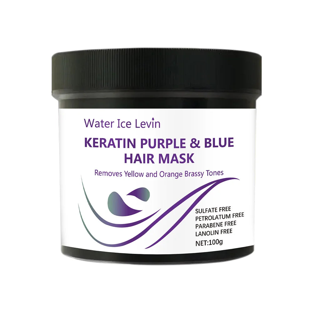 Keratin Purple and Blue Hair Mask for Removing Yellow and Orange Tones