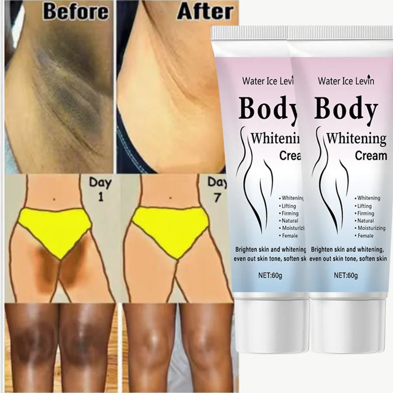 Water Ice Levin Body Whitening Cream Brightening Moisturizer 120g Pack - 3