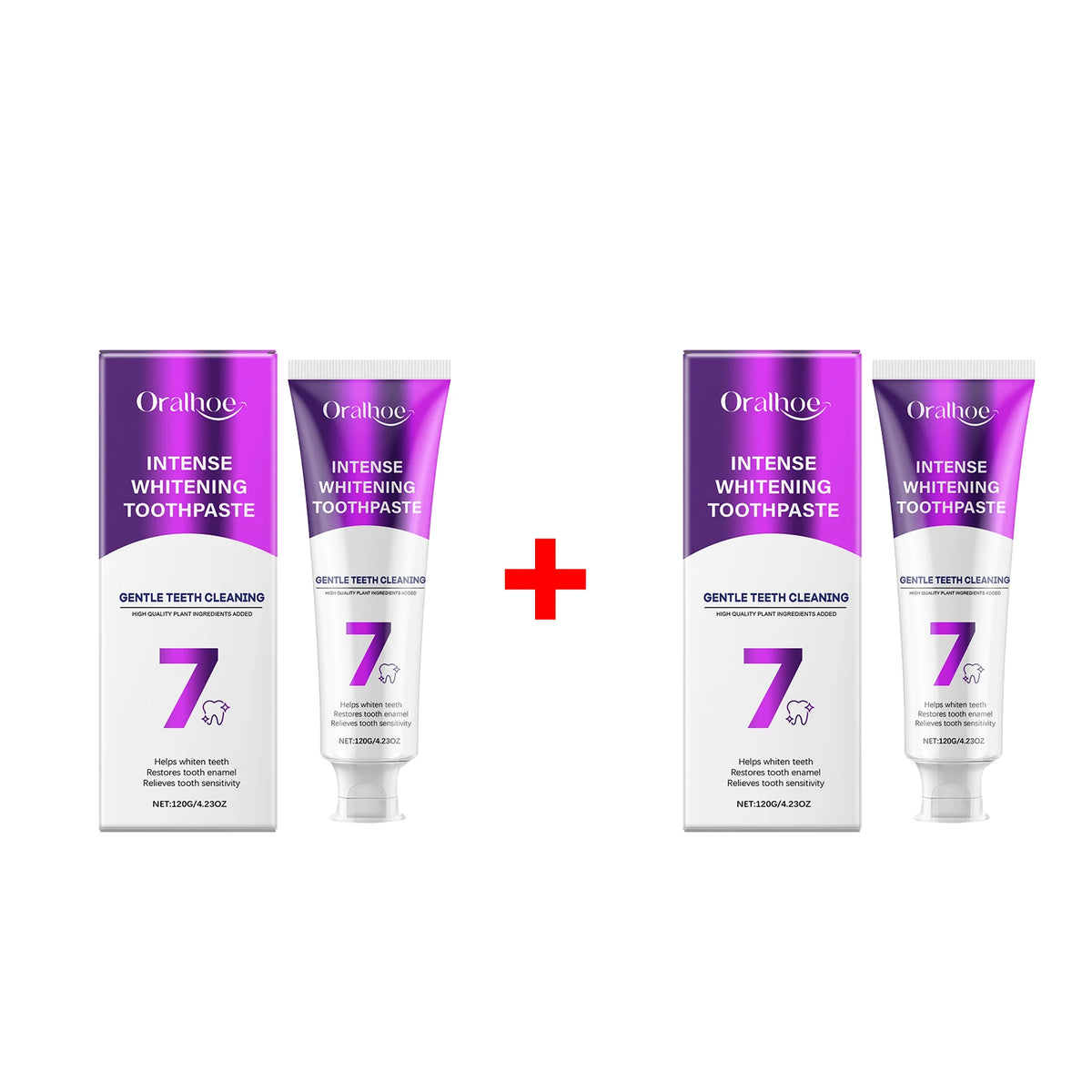 Intense Whitening Toothpaste for Stain Removal and Sensitive Teeth