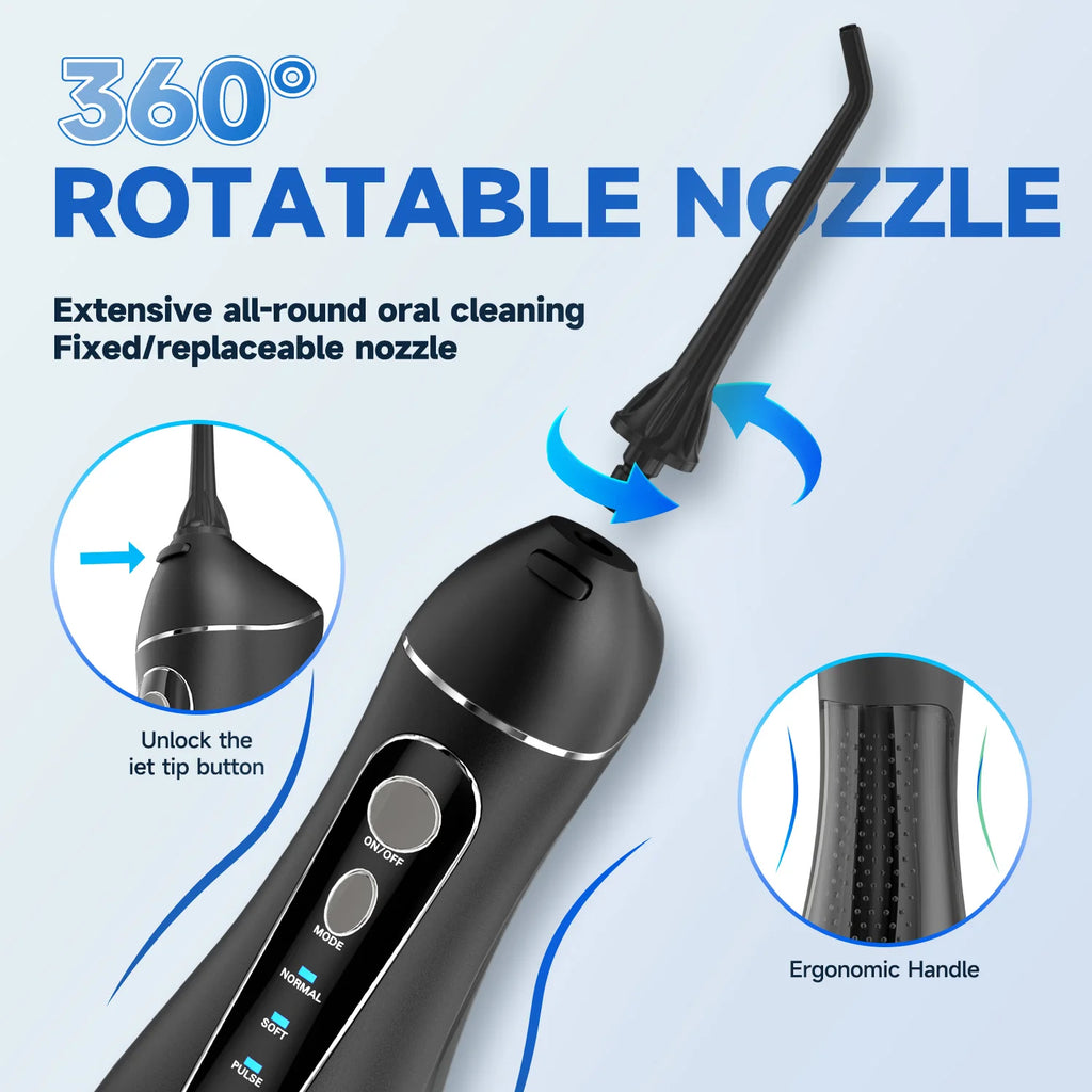 Portable Cordless Water Flosser for Teeth Cleaning
