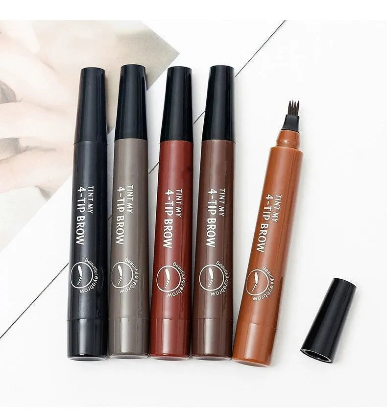 4-Tip Eyebrow Pencil Waterproof Liquid Brow Pen Microblading Pen - 10