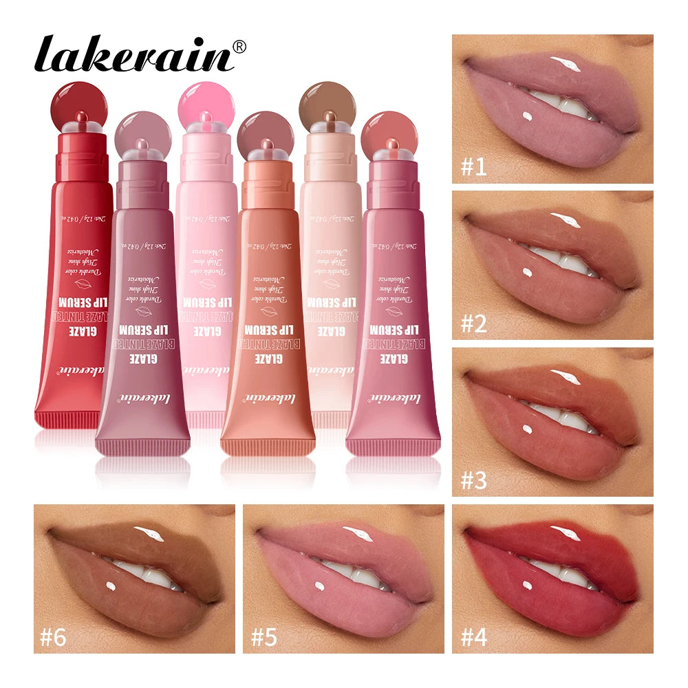 Hydrating Tinted Lip Gloss Serum for Shiny Plump Lips - 3