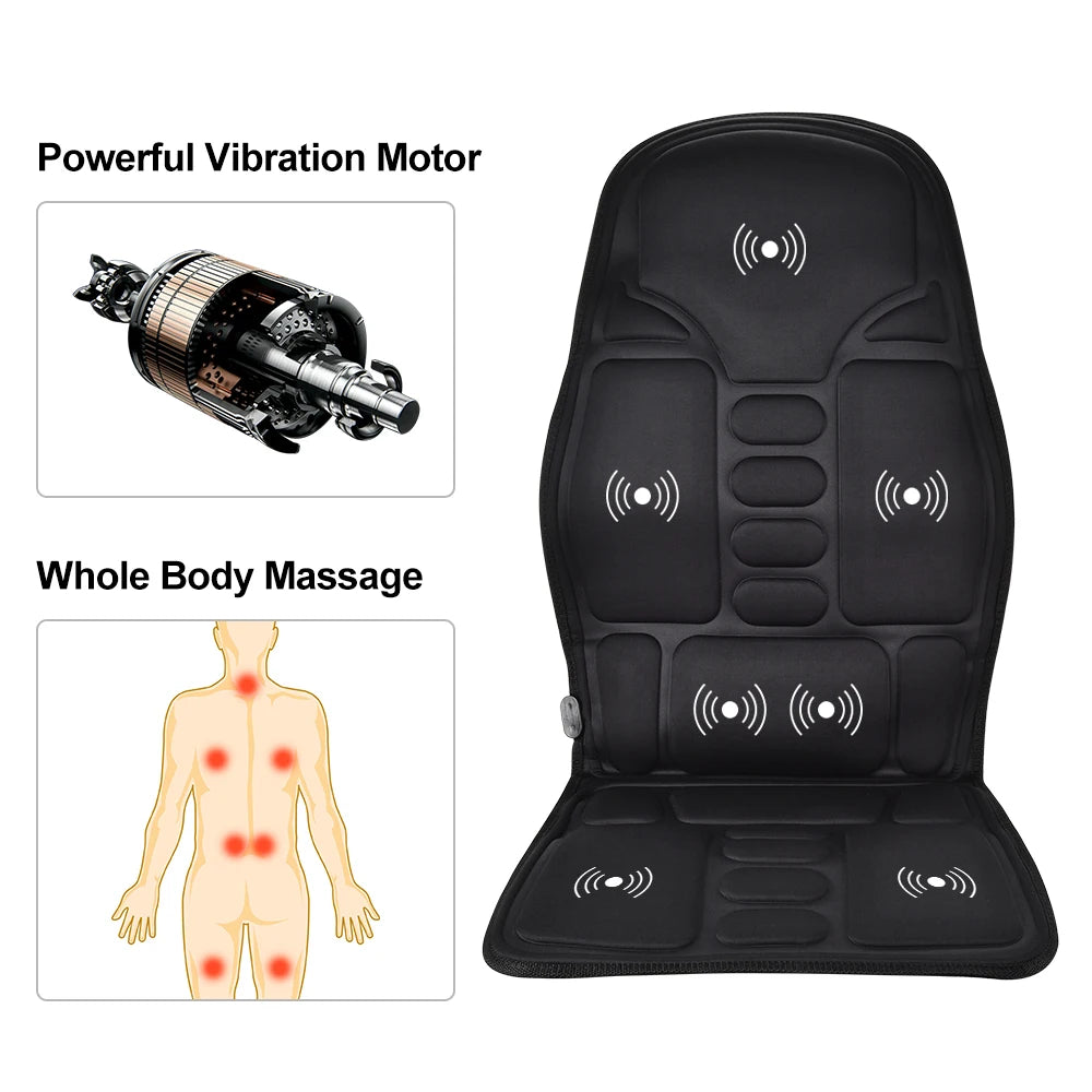 Full Body Vibrating Massage Chair Cushion with Heat