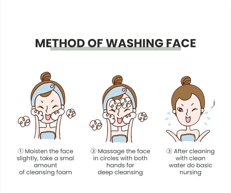 Amino Acid Facial Cleansing Mousse Deep Pore Foam Wash and Makeup Remover