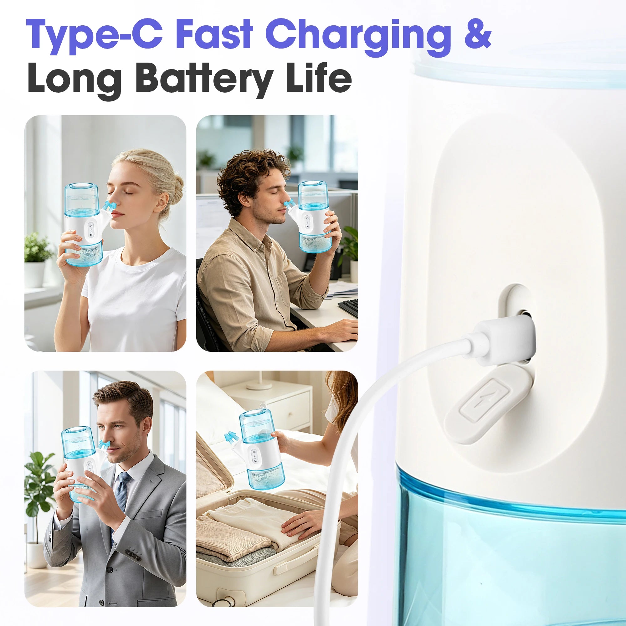 Electric Nasal Irrigator for Sinus Relief and Nasal Congestion - 11