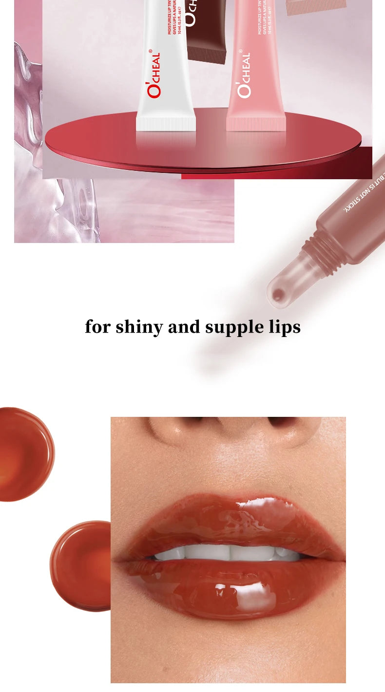 O'CHEAL Moisturizing Lip Gloss Waterproof Long Lasting Tinted Makeup
