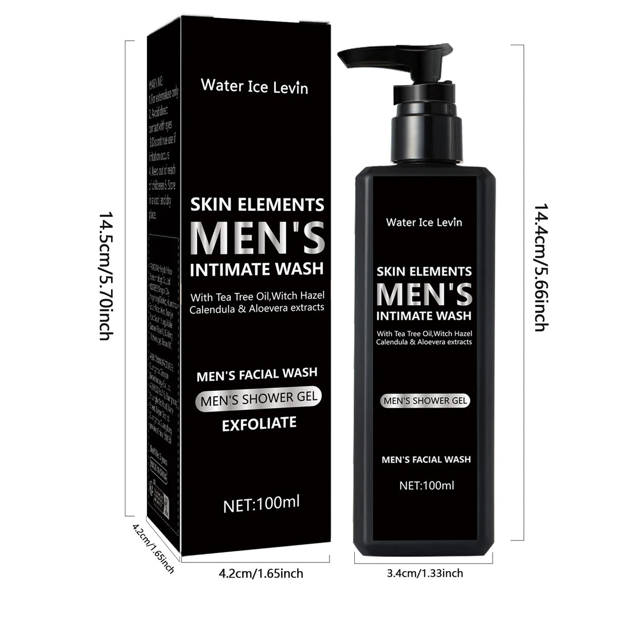 Water Ice Levin Mens Facial Cleanser Oil Control Deep Pore Face Wash