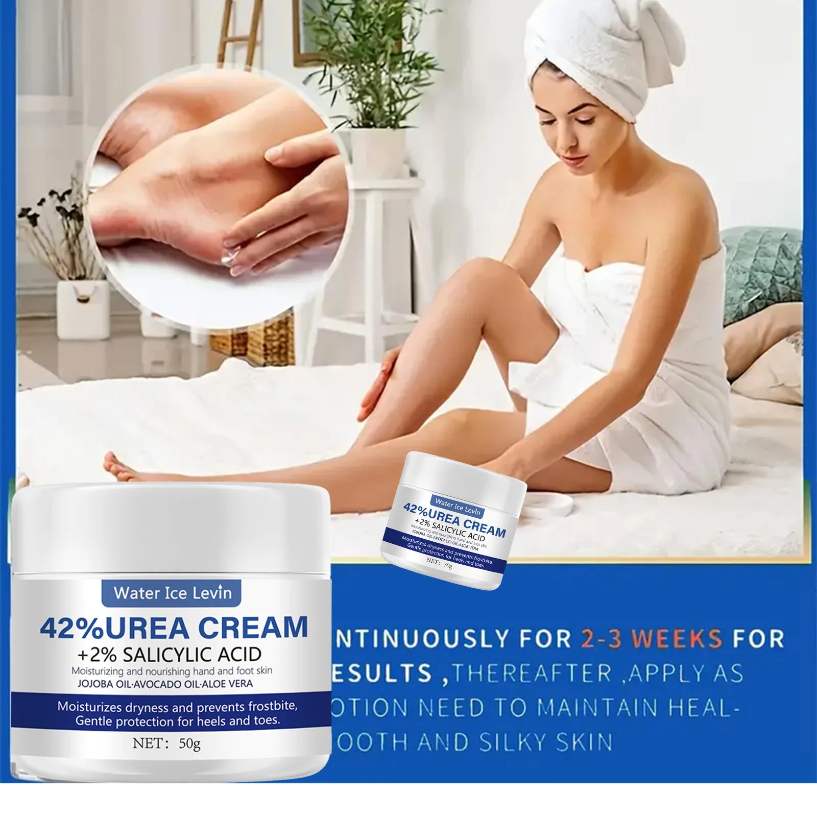 42% Urea Foot Cream Moisturizing Exfoliating Heel Repair Treatment - 5