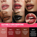 All-in-One Waterproof Lip Liner, Lipstick and Gloss Makeup Set