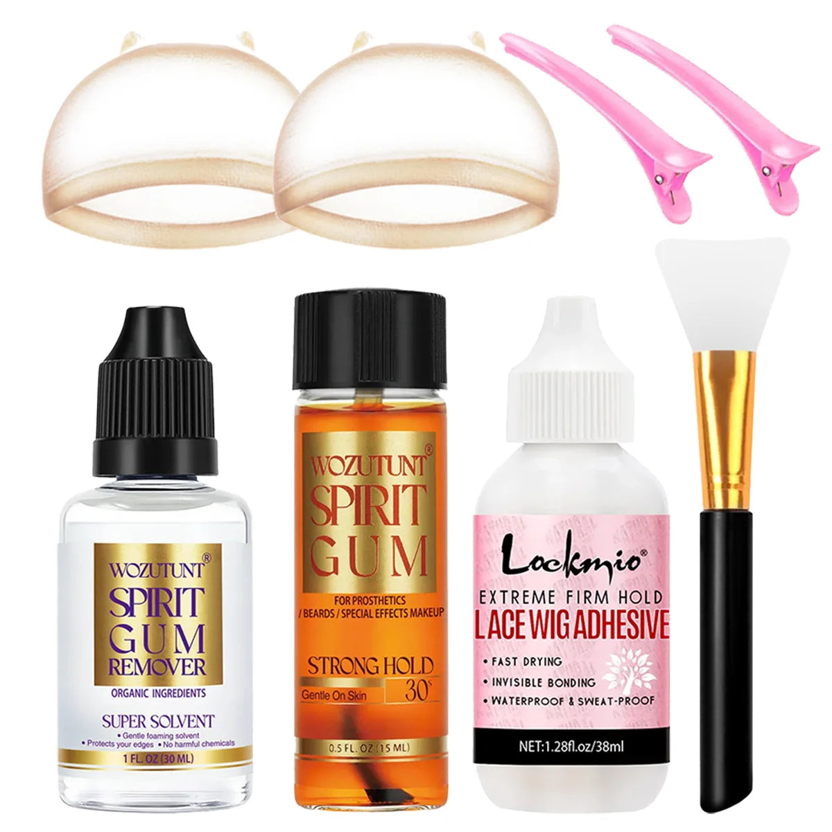 Spirit Gum Adhesive Remover and Lace Wig Glue Set for SFX and Cosplay