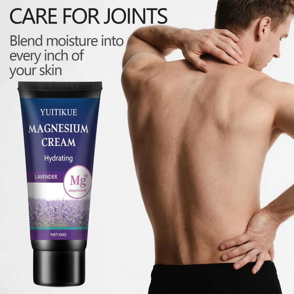 YUITIKUE Magnesium Cream Lavender Muscle and Joint Recovery Lotion 60g