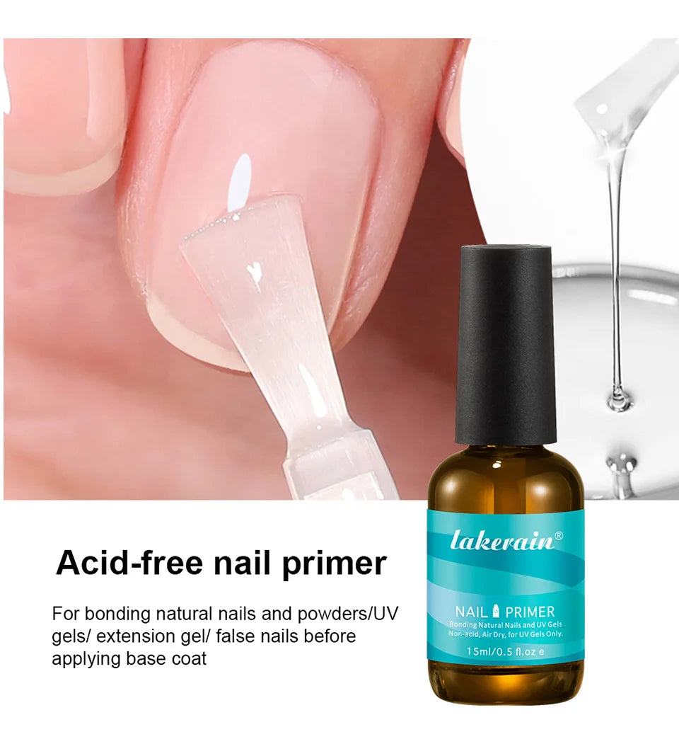 Nail Prep Dehydrator and Primer Set for Long-Lasting Gel Manicure - 12