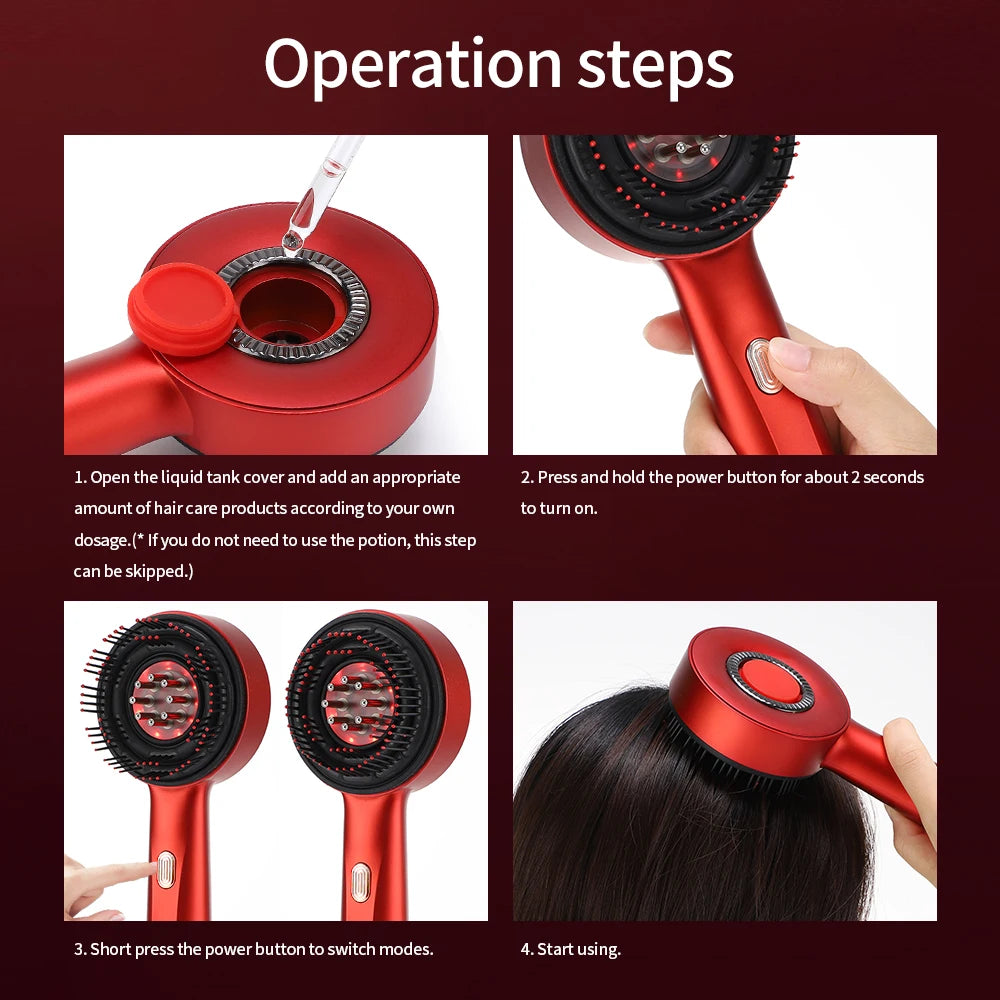 Electric Infrared Scalp Massager and Hair Oil Applicator