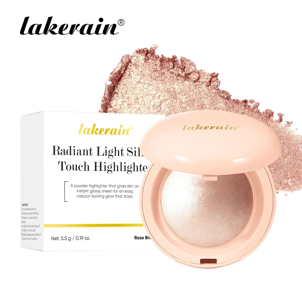 Baked Pearl Shimmer Highlighter Powder for Radiant Glow - 20