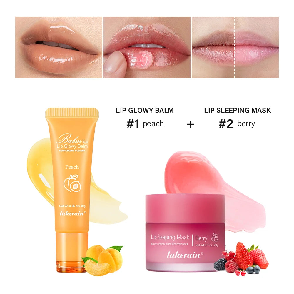 Moisturizing Lip Balm and Sleeping Mask Set