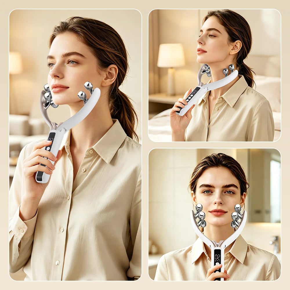 Electric Facial Contouring Roller with Micro-Vibration Massage