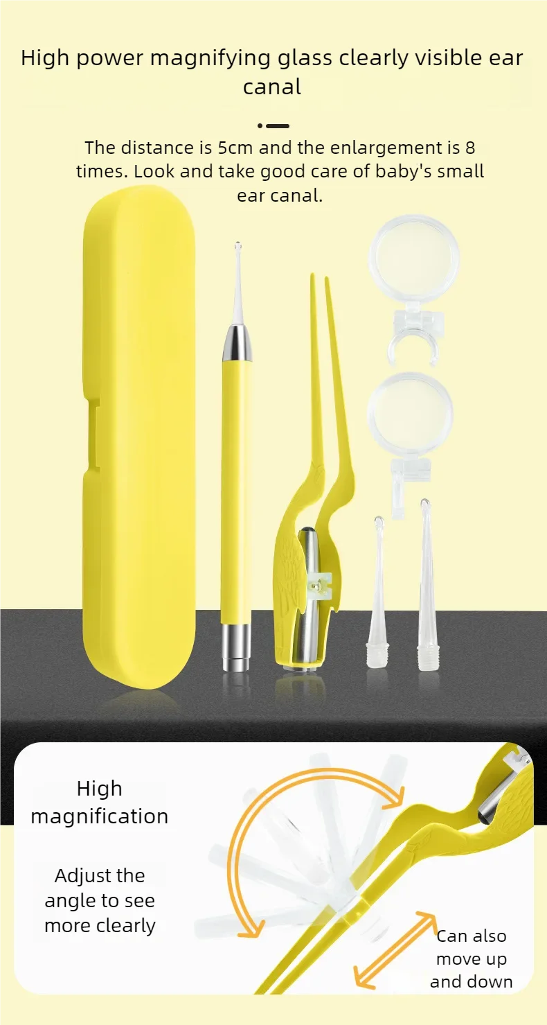 LED Light Ear Wax Removal Tool Kit for Adults and Children