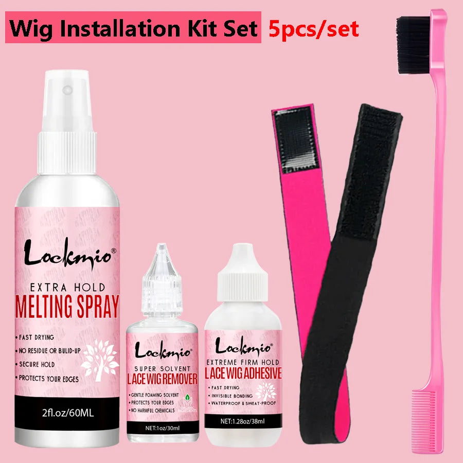 Lockmio Lace Wig Installation Kit Waterproof Glue and Melting Spray