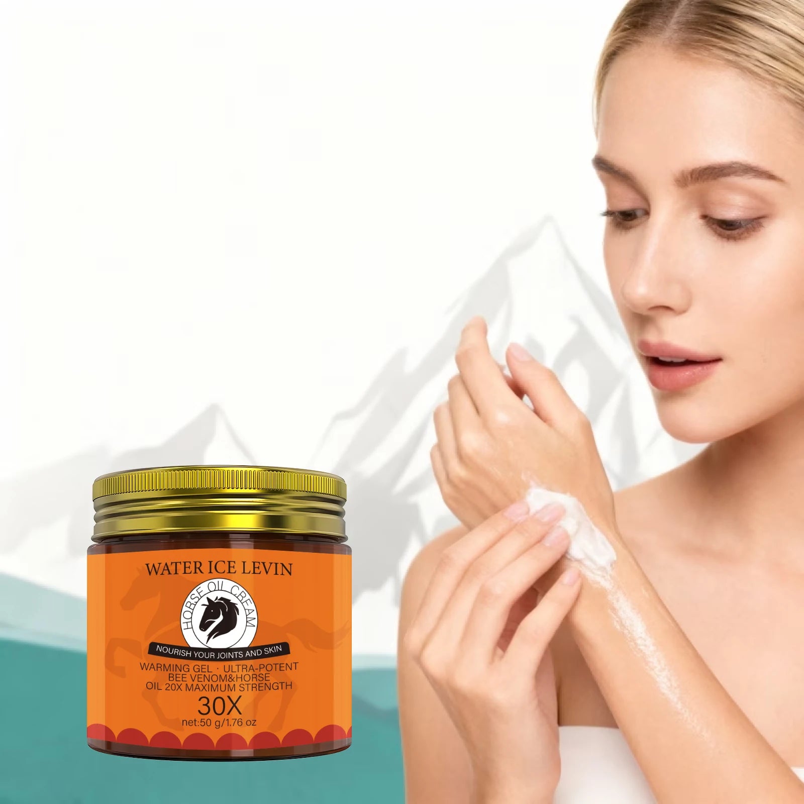 Horse Oil Cream Bee Venom Warming Joint and Skin Nourishing Balm 50g - 7