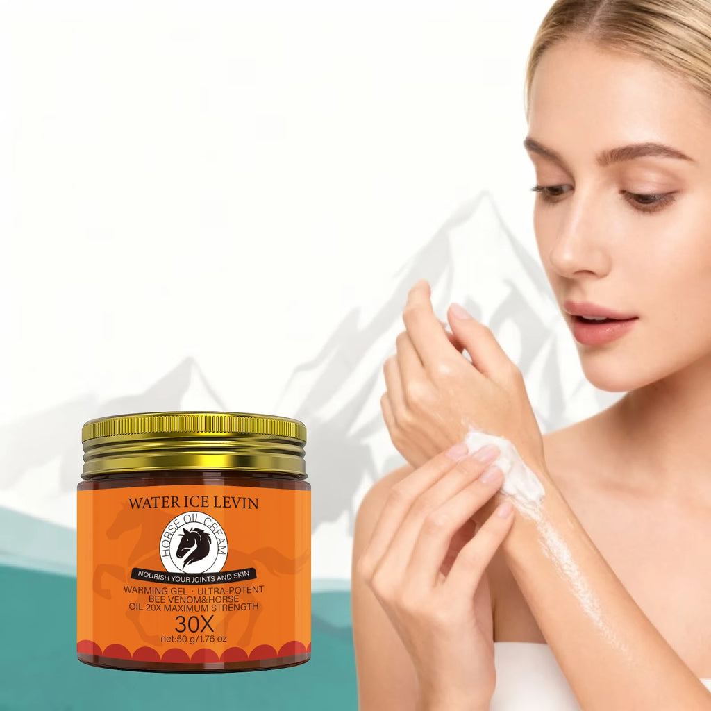 Horse Oil Cream Bee Venom Warming Joint and Skin Nourishing Balm 50g