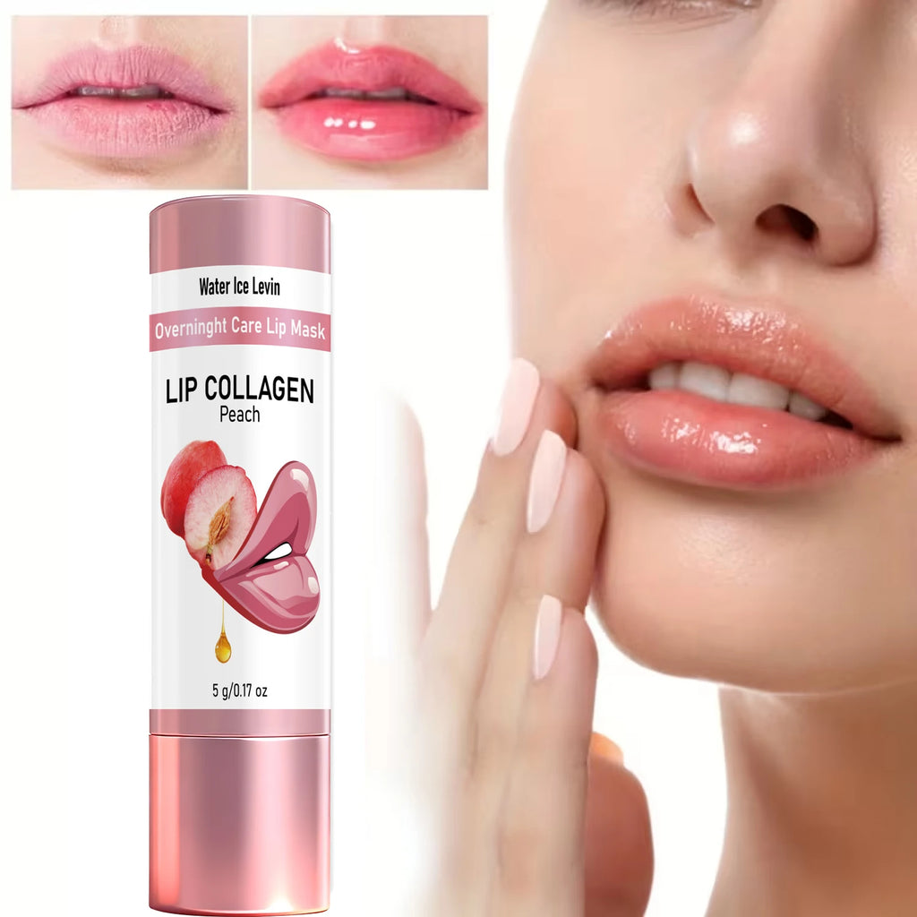 Peach Collagen Overnight Lip Mask Nourishing Hydrating Lip Care Treatment