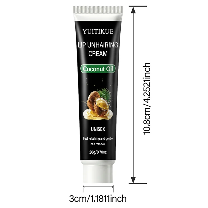 YUITIKUE Coconut Oil Lip Hair Removal Cream Gentle Facial Hair Remover - 14