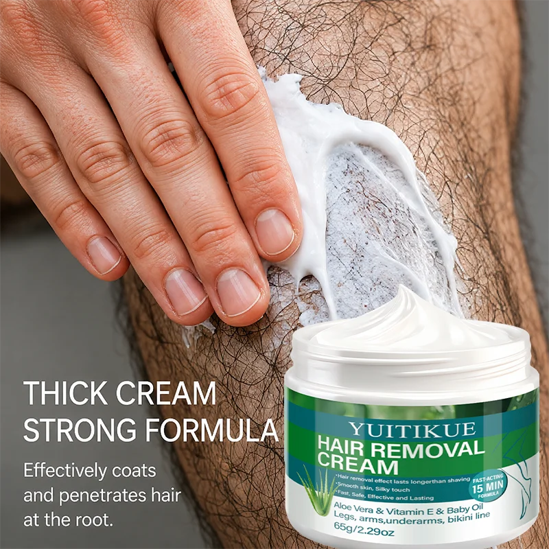 YUITIKUE Aloe Vera Hair Removal Cream Painless Smooth Skin Formula - 11