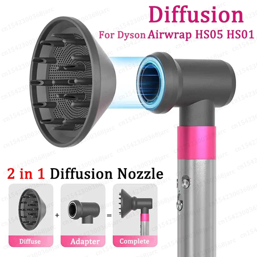 Hair Dryer Diffuser Nozzle Attachment for Dyson Airwrap HS01 HS05 - 1