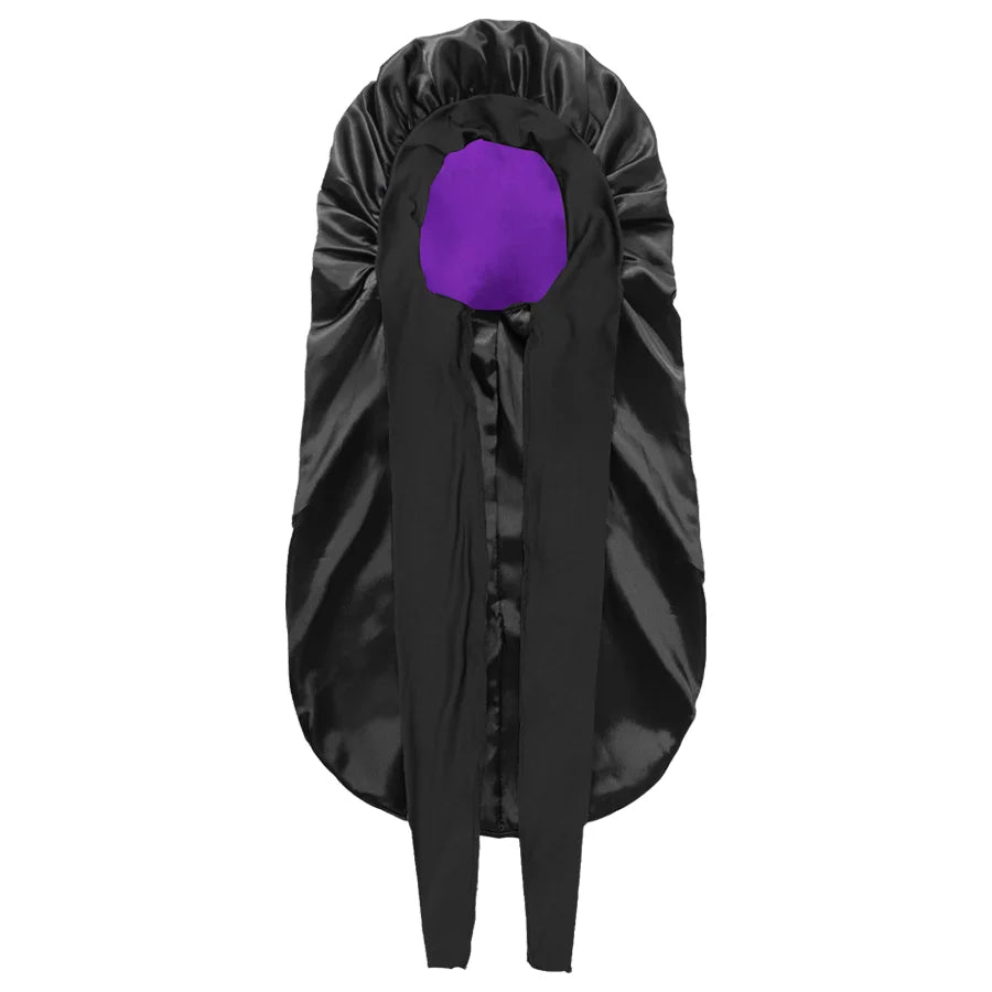 Satin Sleep Bonnet with Adjustable Long Tie for Hair Protection