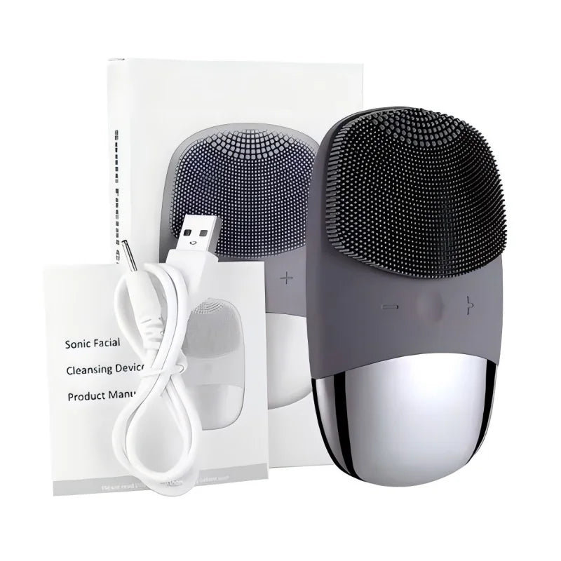 Electric Silicone Facial Cleansing Brush and Face Massager