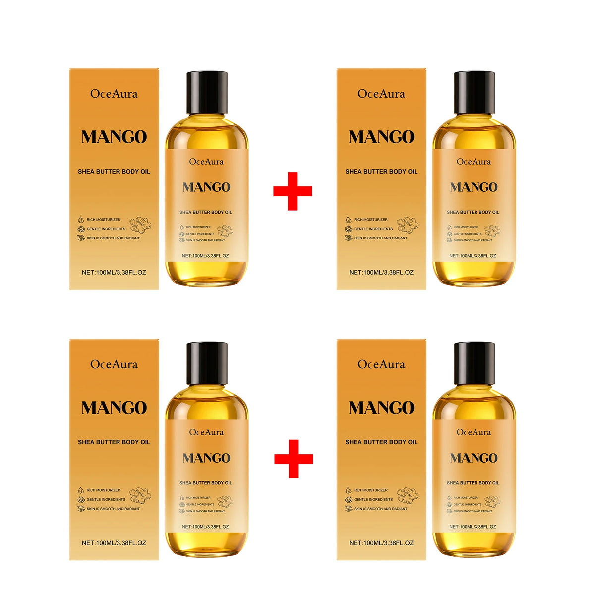 Mango Shea Butter Moisturizing Body Oil for Dry Skin