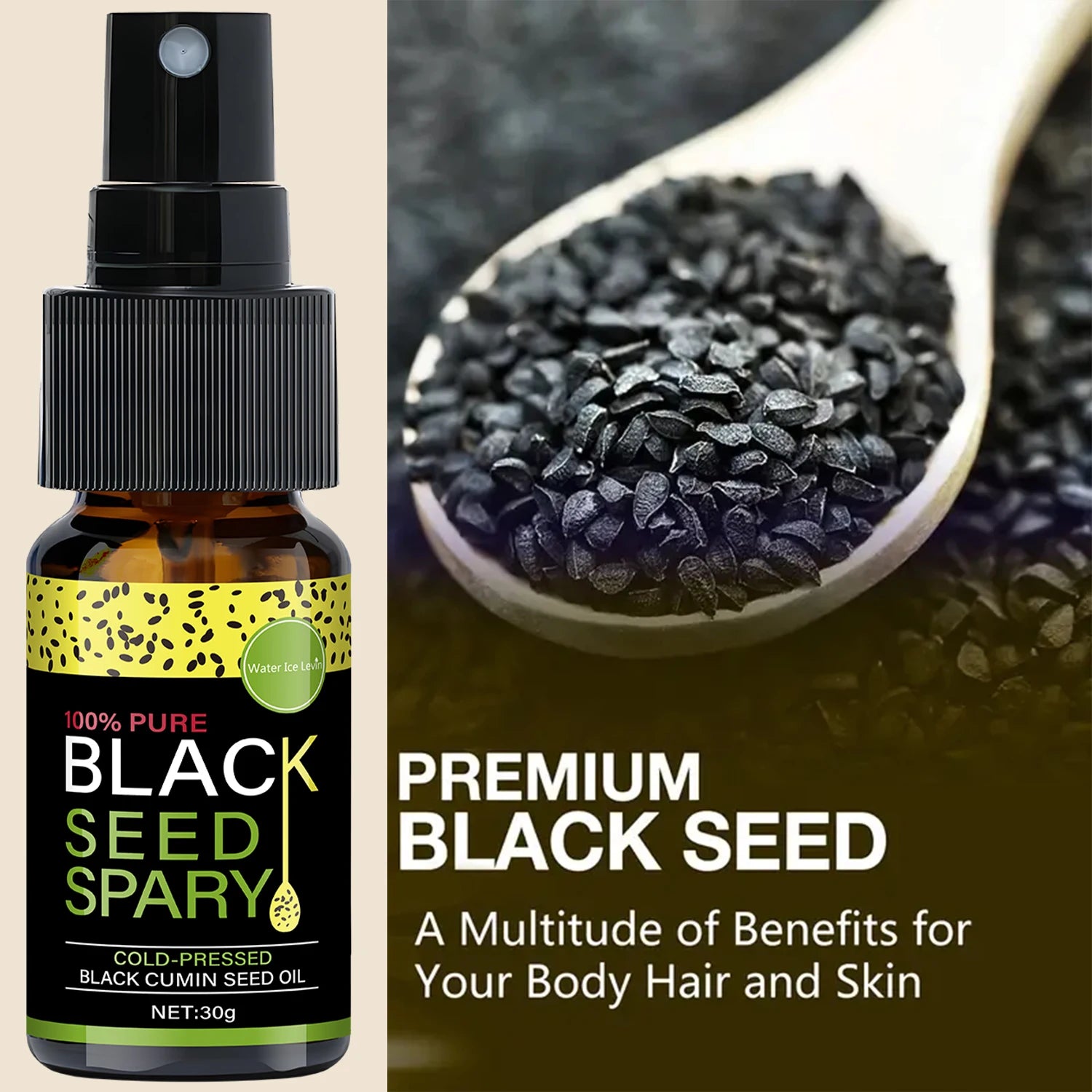 Pure Black Seed Oil Hair Spray Cold Pressed Nourishing Treatment - 9