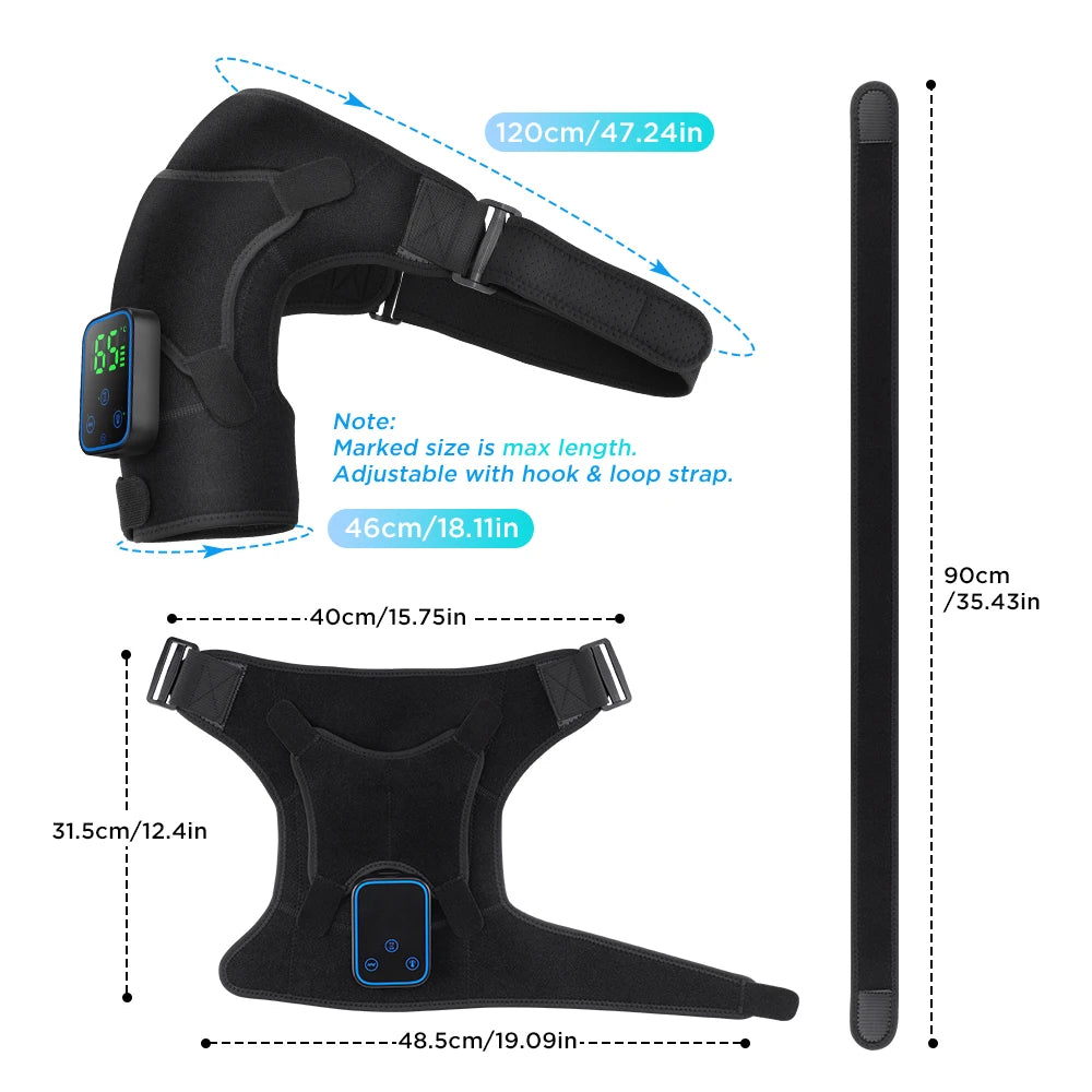 Wireless App-Controlled Heated Shoulder Massager for Muscle Relief