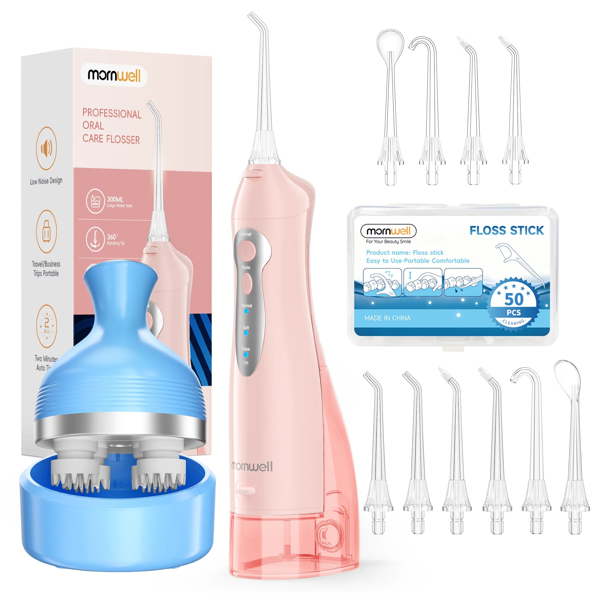 Portable Oral Irrigator and Electric Scalp Massager Kit - 25