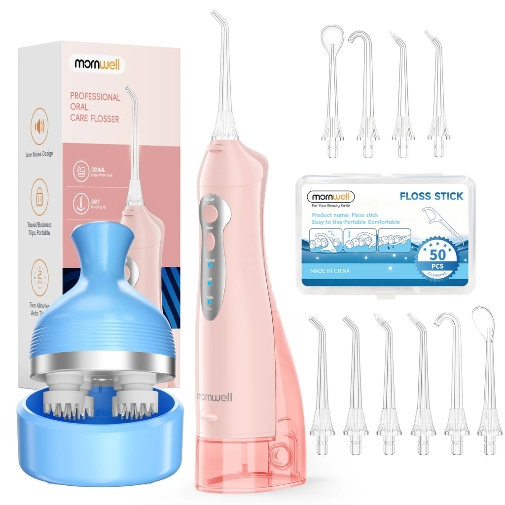 Portable Oral Irrigator and Electric Scalp Massager Kit