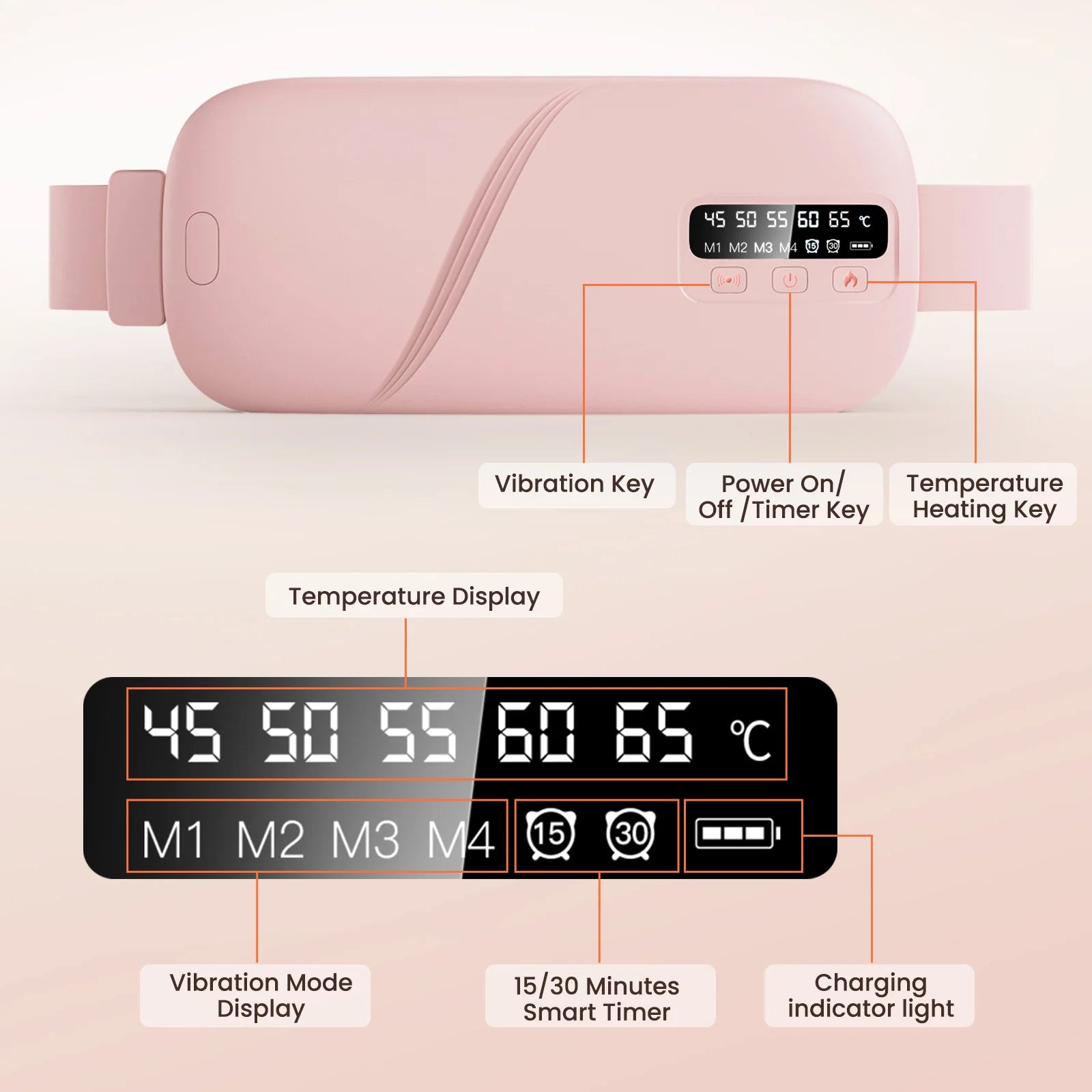 Portable Heated Massage Belt for Period Pain Relief - 8