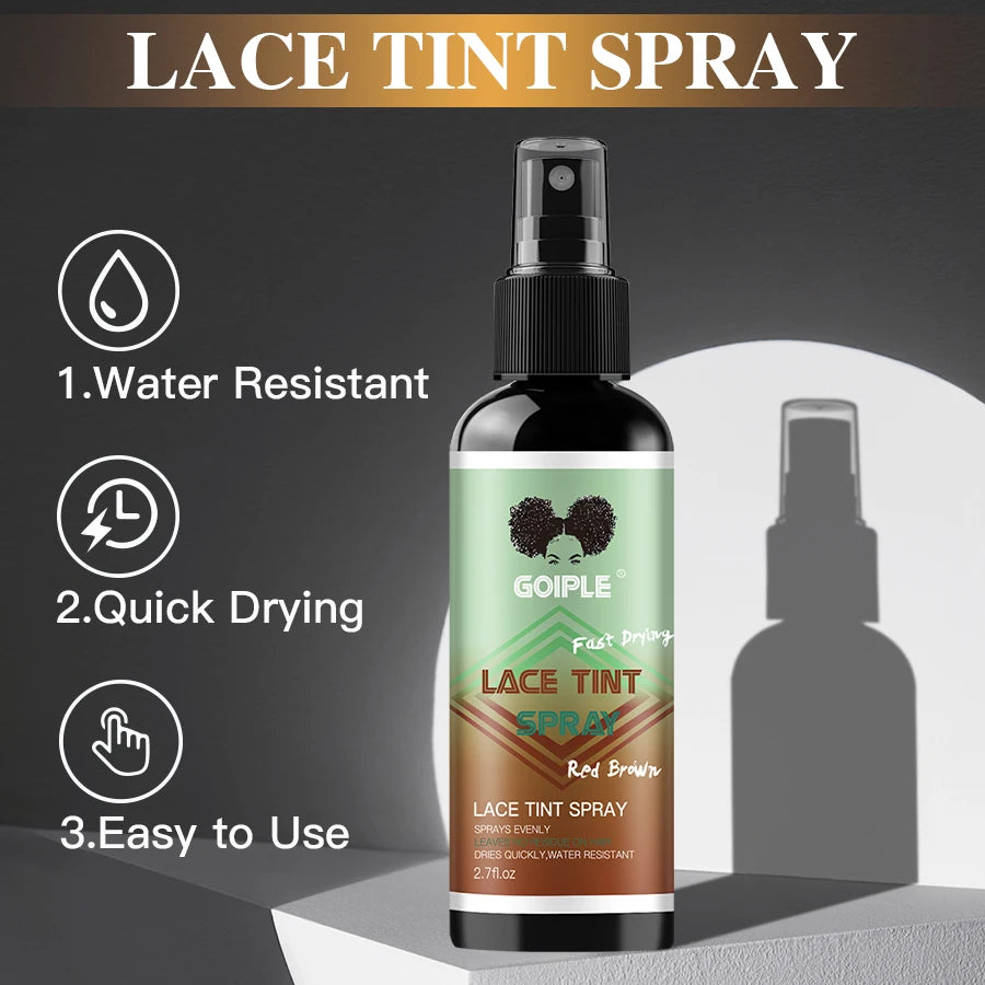 Lace Tint Mousse Wax Stick Edge Control Gel Band and Brush Set - 4
