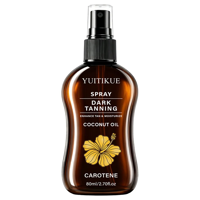 Coconut Oil Dark Tanning Spray With Carotene Moisturizing Sun Tan Oil