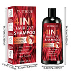 YUITIKUE 4-in-1 Chestnut Red Hair Dye Shampoo 100ml