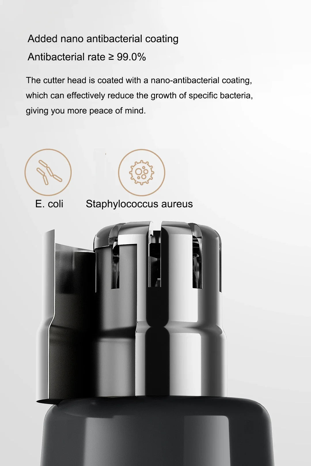 Mijia Electric Nose Hair Trimmer Rechargeable Painless Ear Grooming Tool - 10